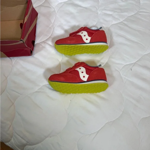 Saucony Baby Jazz Sneakers – Red/Blue/Lime – Size 7.5M (Boys) - Picture 3 of 8